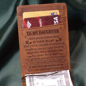 Mom To Daughter - Never Lose - Money Clip Wallet
