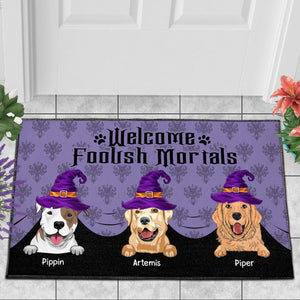 Welcome Foolish Mortals Personalized Doormat