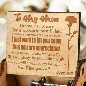 Son To Mom - You Will Always Be My Loving Mom- Engraved Music Box