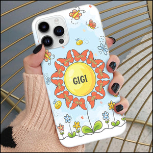 Personalized Cute Lovely Flower Grandma Auntie Mom Butterfly Phone Case