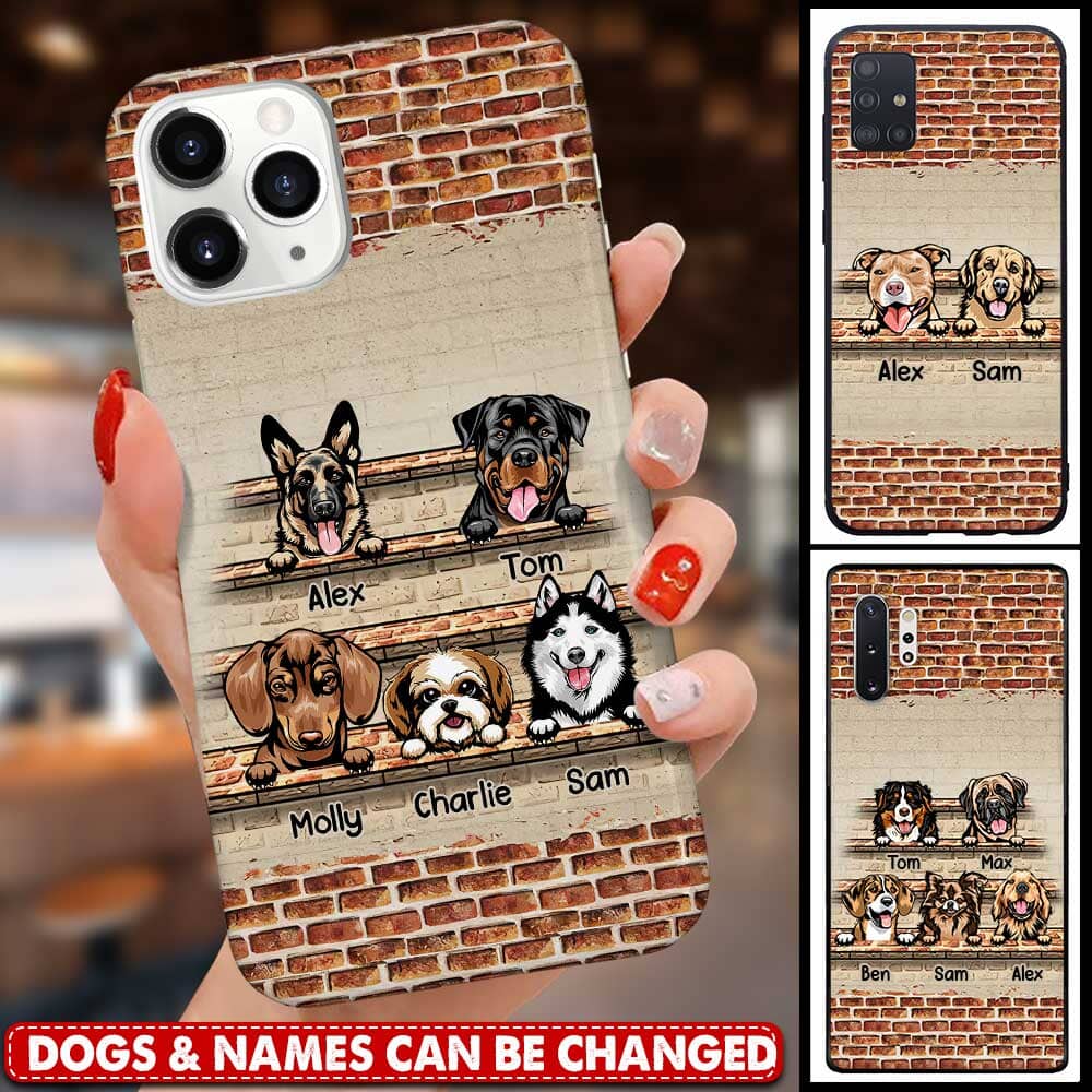 Personalized Puppy Pet Dog Lovers Retro Vintage Pattern Phone Case