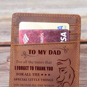 Son To Dad - Thank You For All - Money Clip Wallet