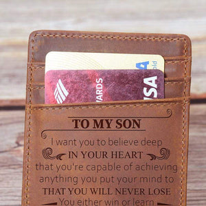 Mom To Son - Never Lose - Money Clip Wallet
