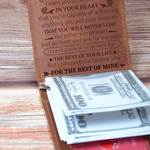 To My Granddaughter - Never Lose - Money Clip Wallet