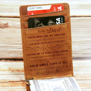 Son To Dad- Shelter - Money Clip Wallet