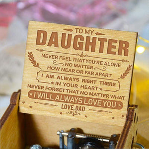 Dad To Daughter - I Will Always Love You - Engraved Music Box