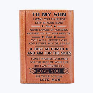 Mom To Son - Genuine Premium Leather Wallet