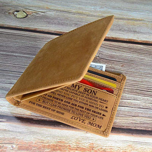 Mom To Son - Genuine Premium Leather Card Wallet