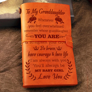 To Granddaughter - Straighten Your Crown- Notebook