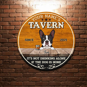 Customized Tavern dog and drink Customized Wood Sign