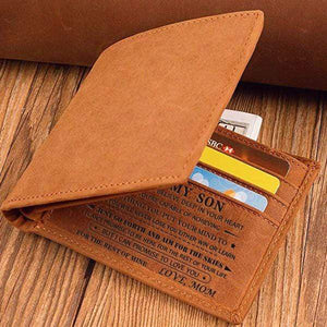 Mom To Son - Genuine Premium Leather Card Wallet