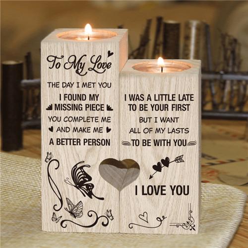 To My Love - You're My Missing Piece - Candle Holder