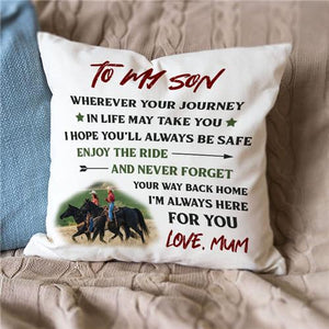 Mum To Son - Enjoy The Ride - Pillow Case🌙
