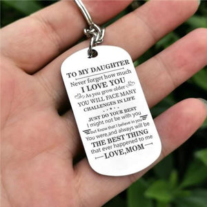 Mom To Daughter - Just Do Your Best - Inspirational Keychain