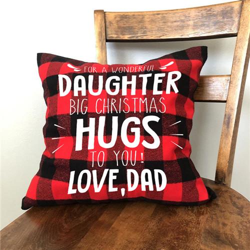 Dad To Daughter - Big Christmas Hugs To You - Pillow Case