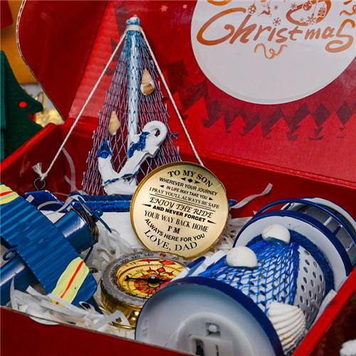Dad To Son - Enjoy The Ride - Compass Aircraft Boat Lighthouse Gift Set
