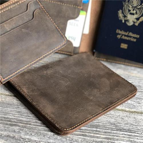Dad To Son - Enjoy The Ride - Genuine Leather Passport Wallet