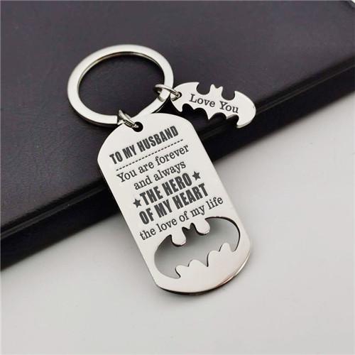 To My Husband - You Are My Hero - Sweet Keychain