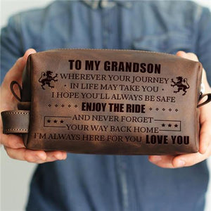 To My Grandson - Enjoy The Ride - Toiletry Bag