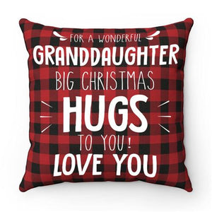 To My Granddaughter - Big Christmas Hugs To You - Pillow Case