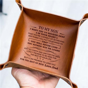 Dad To Son - Never Lose - Leather Valet Tray