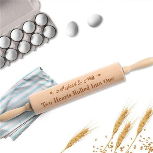 Husband And Wife - Two Hearts Rolled Into One - Rolling Pin
