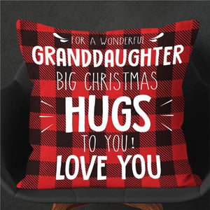 To My Granddaughter - Big Christmas Hugs To You - Pillow Case