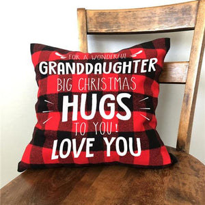 To My Granddaughter - Big Christmas Hugs To You - Pillow Case
