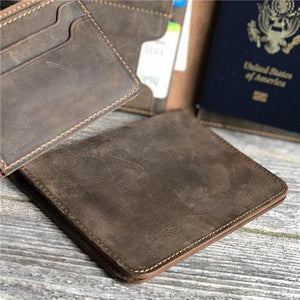 To My Grandson - Enjoy The Ride - Genuine Leather Passport Wallet