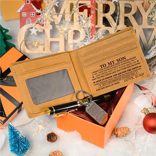 Dad To Son - Never Lose - Wallet Keychain Pen Gift Set