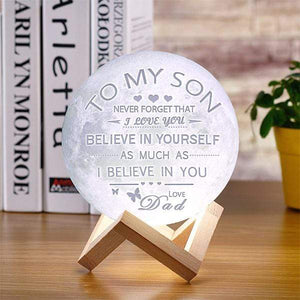 Dad Son - 3D Print Moon Light - Believe in yourself