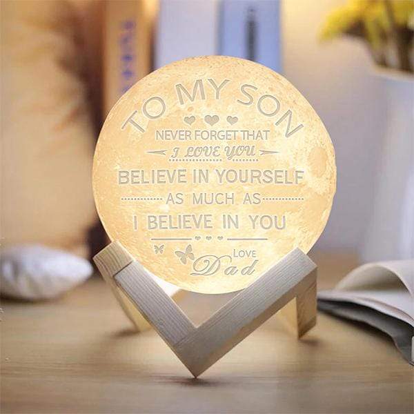 Dad Son - 3D Print Moon Light - Believe in yourself