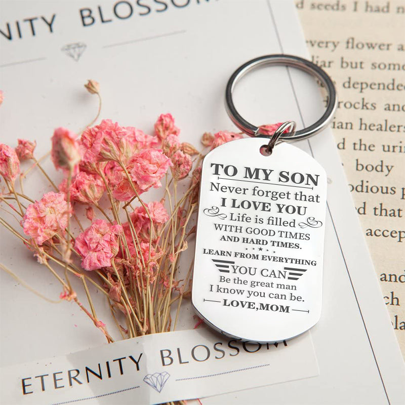 Mom To Son - Be The Great Man - Inspirational Keychain