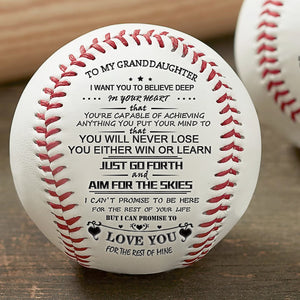 To My GrandDaughter - Baseball- Never Lose