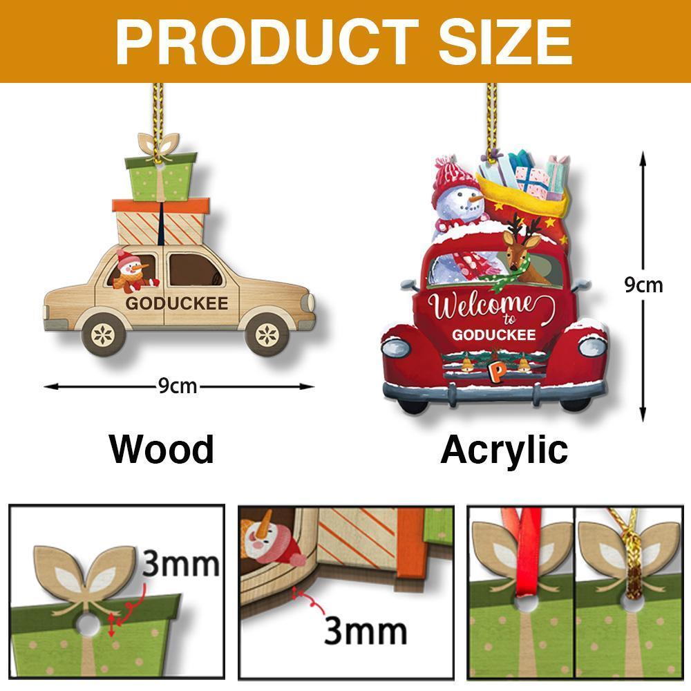 Funny Yellow Duckies In Pontoon Boat - Personalized Ornament - Christmas Gift For Pontoon Lovers