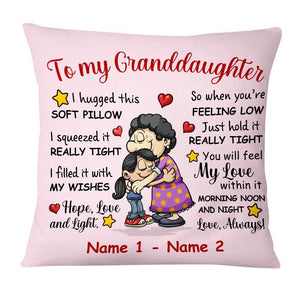 Personalized Grandma To My Granddaughter Pillow