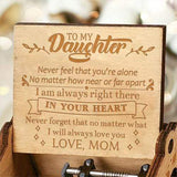 Mom To Daughter - I Will Always Love You- Engraved Music Box